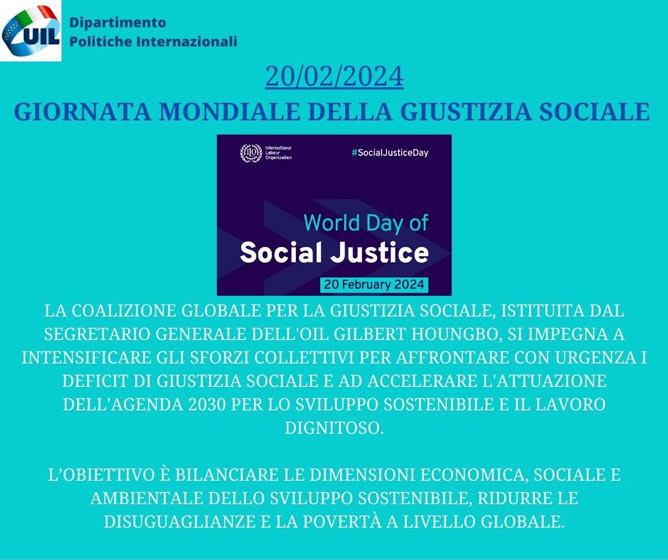 Giornata Mondiale della Giustizia Sociale 